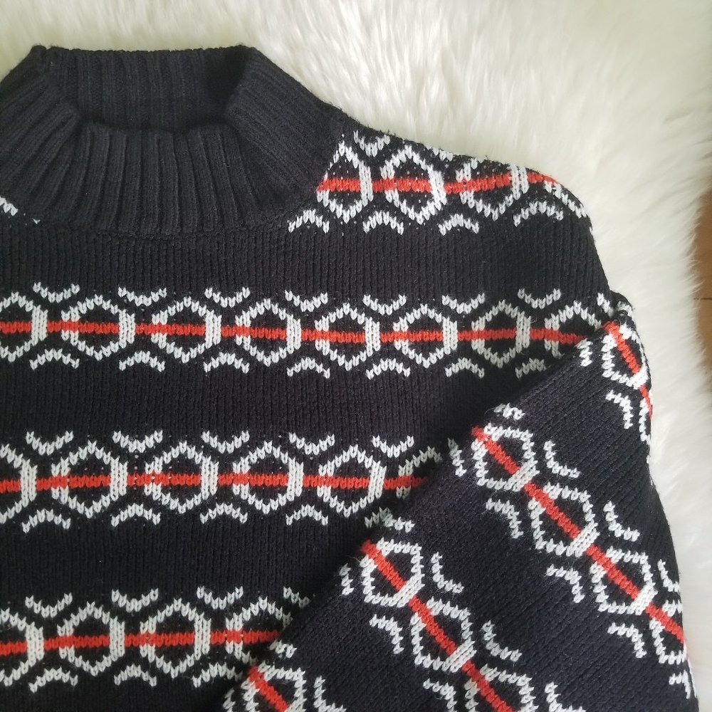 Simons | Abstract pattern oversized knit sweater S/P - Picture 4 of 11